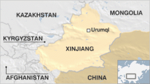 Uyghur map