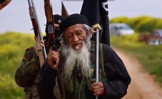 Is this the oldest jihadi in ISIS? Elderly man flees China with his family to fight alongside terror group in Syria