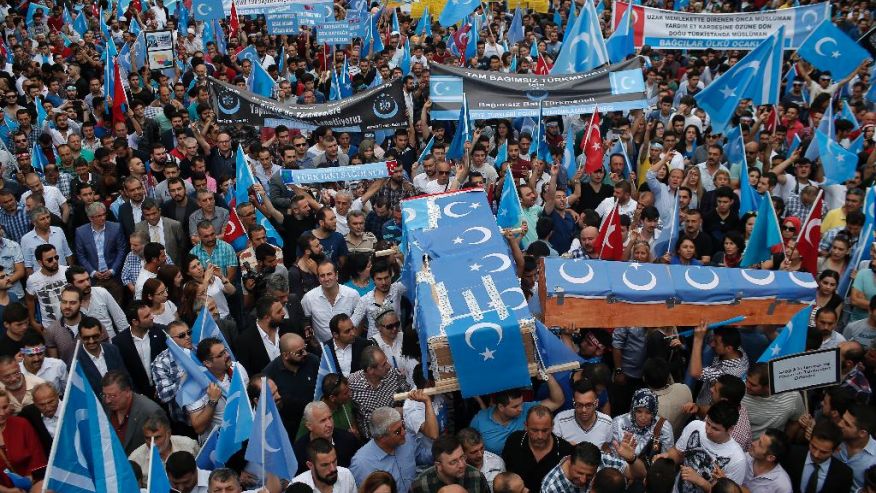 Hundreds march in Istanbul to protest against China’s treatment of Uighur minority