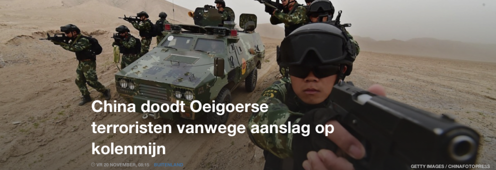 China doodt Oeigoerse terroristen vanwege aanslag op kolenmijn ujgur