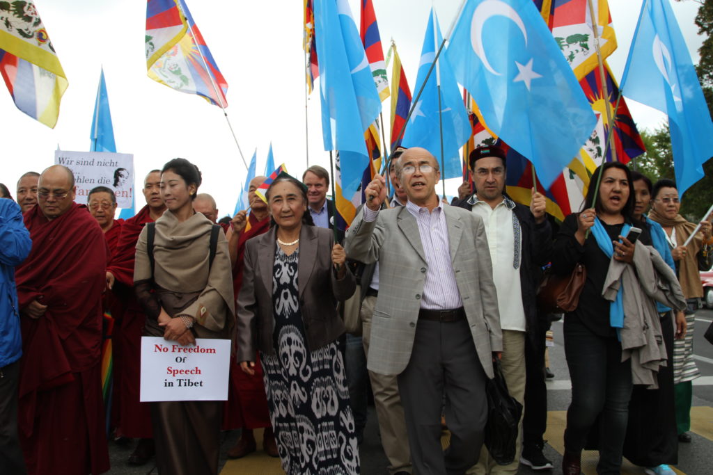 UYGHUR AND TIBETAN COMMUNITIES HOLD JOINT DEMONSTRATION FOR FREEDOM OF RELIGION IN TIBET AND EAST TURKESTAN