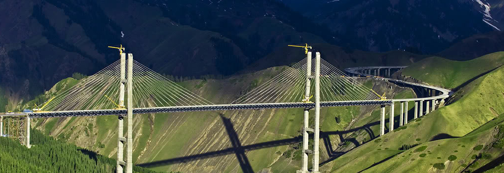 Uighur highway bridge, xinjiang 2017