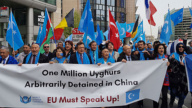 Thousands March in Brussels to Protest Mass Detentions of Uyghurs