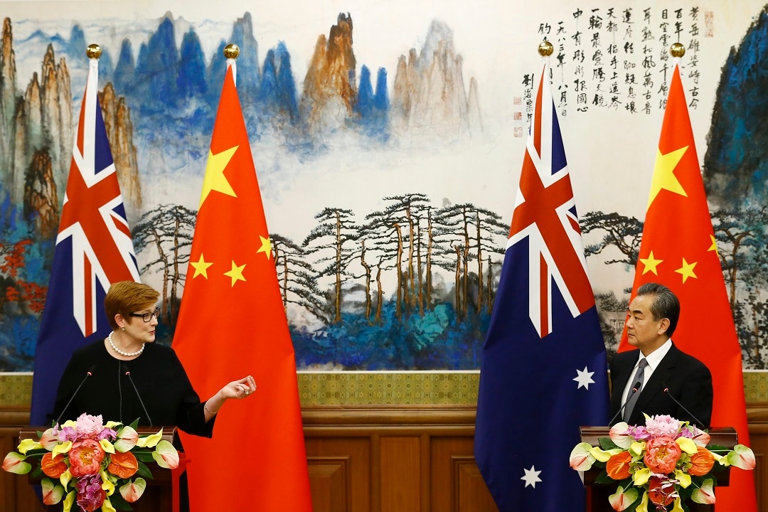 Marise Payne said there was “an exchange of views” on the issue of Xinjiang internment camps.